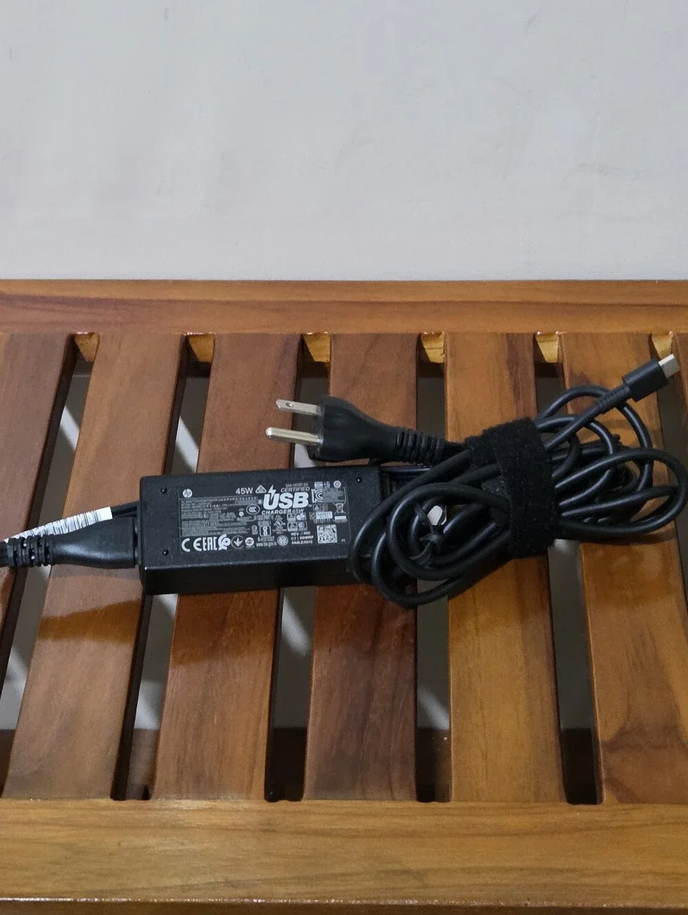 HP 45W Black USB-C Laptop Charger with Cord